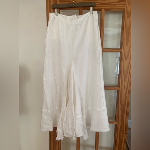 Isabel de Pedro linen maxi fish tail skirt white size 6 - Picture 3 of 8